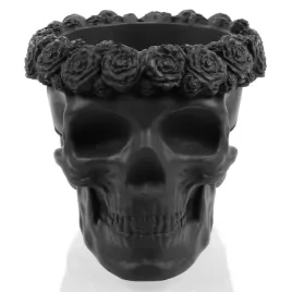 donica-skull-flowers-black-matt-poli-9cm-doniczka