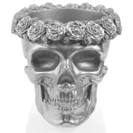 donica-skull-flowers-silver-poli-11-cm
