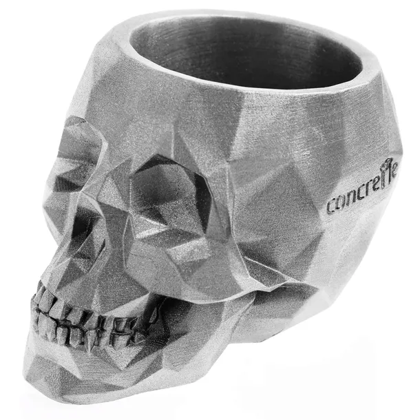 donica-skull-low-poly-silver-poli-11-cm-material-beton
