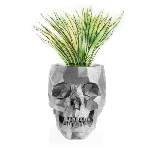 donica-skull-low-poly-silver-poli-11-cm-srednica-11-cm