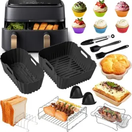 akcesoria-foremki-silikonowe-airfryer-philips-dual-basket-3l-6l-zestaw