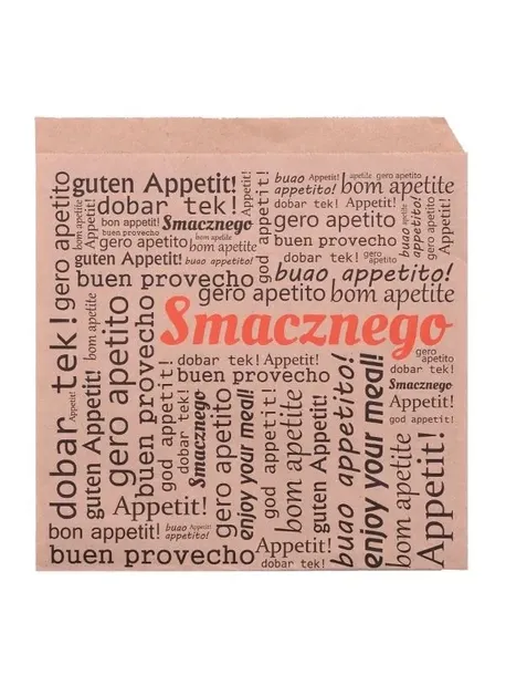 TOREBKA KOPERTA HAMBURGER KEBAB SMACZNEGO POWLEKANA 17,5x17cm 200szt