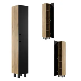 szafka-lazienkowa-waska-stojaca-30-cm-slupek-regal-polki-dab-czarna