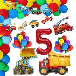 balony-na-5-urodziny-pojazdy-wywrotka-52szt
