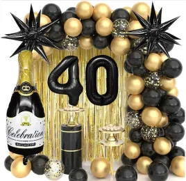 dekoracje-zestaw-balonow-na-40-urodziny-scianka-czarny-78szt