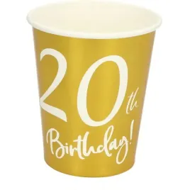 kubeczki-papierowe-20-th-birthday-zlote-6szt
