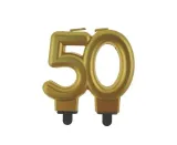 swieczka-liczba-50-zlota-metaliczna-bandc-8cm-stan-opakowania-oryginalne