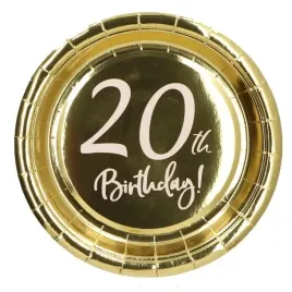 talerzyki-papierowe-20-th-birthday-zlote-17cm-6szt