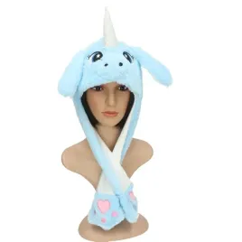 czapka-jednorozec-led-ruchome-uszy-stroj-niebieski