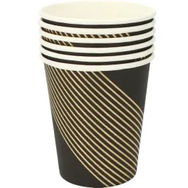 kubeczki-papierowe-czarno-zlote-220ml-6szt