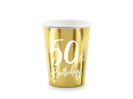 kubeczki-papierowe-50-th-birthday-zlote-6szt