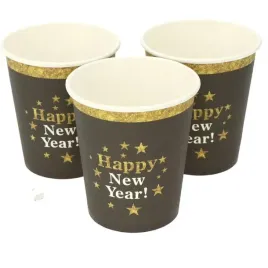 kubeczki-happy-new-year-gwiazdki-6szt-czarno-zlote