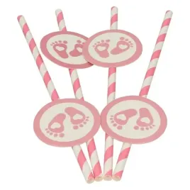 slomka-papierowa-bialo-rozowe-stopy-opak-6szt