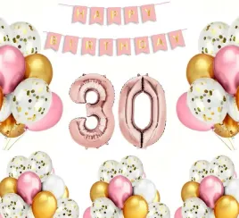balony-zestaw-na-30-urodziny-rozowo-zloty