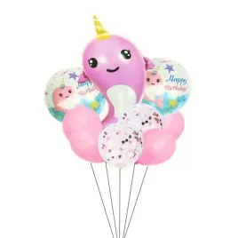 balony-zestaw-narwal-happy-birthday-9szt