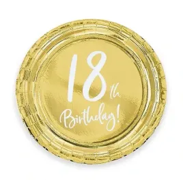 talerzyki-papierowe-18th-birthday-zlote-17cm-6szt
