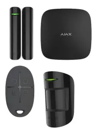 ajax-starterkit-zestaw-alarmowy-czarny-czujniki-centrala-hub-pilot
