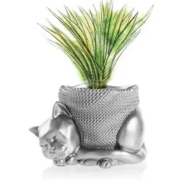 donica-sleepy-cat-silver-12cm-doniczka-ozdobna