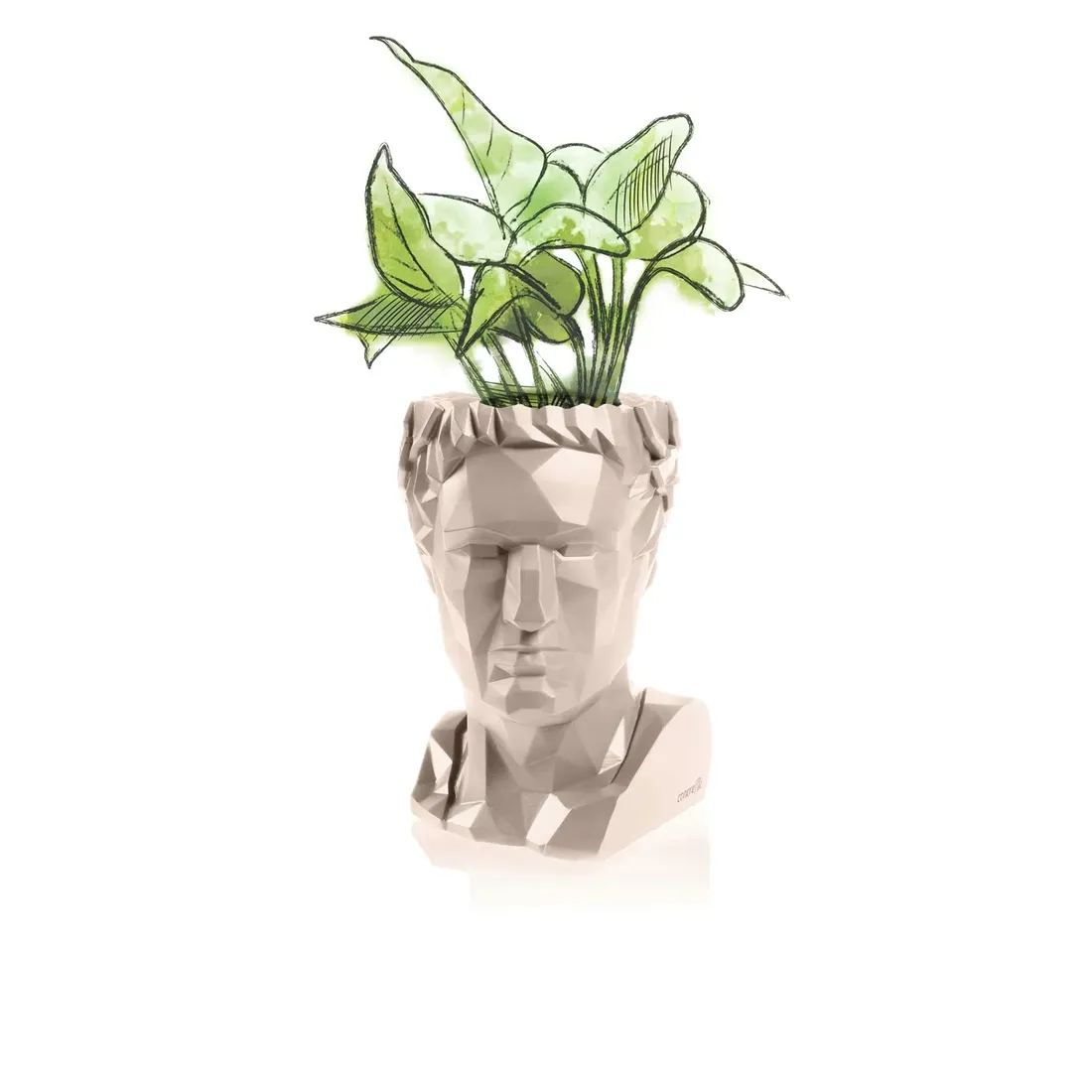 donica-cezar-low-poly-light-beige-10cm-figurka