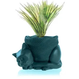 donica-sleepy-cat-dark-turquoise-poli-12-cm-kot