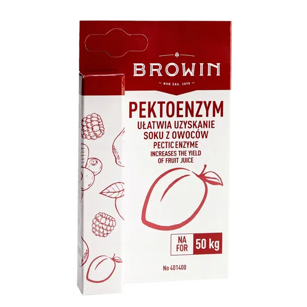 PEKTOENZYM do łatwiejszego uzyskania soku z owoców