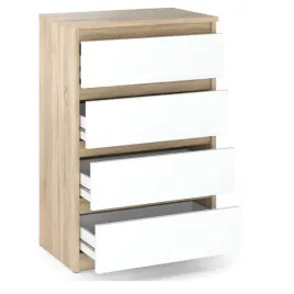 komoda-dab-sonoma-z-4-szufladami-60-cm-waska-wysoka-szafka-z-frontem-bialym
