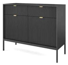 komoda-dwudrzwiowa-nova-104-czarna-zlote-uchwyty