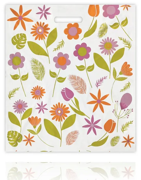 REKLAMÓWKI FOLIOWE KWIATY TORBY 40X45CM 50szt