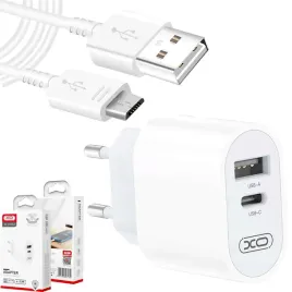 szybka-ladowarka-2-gniazda-charge-kabel-usb-micro