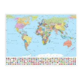 plakat-polityczna-mapa-swiata-kontynenty-91x61