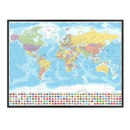 plakat-mapa-swiata-polityczna-kontynenty-100x70