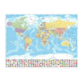 plakat-mapa-swiata-polityczna-kontynenty-91x61