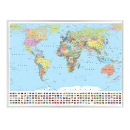plakat-polityczna-mapa-swiata-kontynenty-120x80
