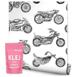 tapeta-w-rolce-dla-mlodziezy-czarno-biale-motocykle-chopper-pojazdy