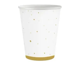 kubeczki-biale-w-zlote-kropki-250-ml-6-szt-komunia