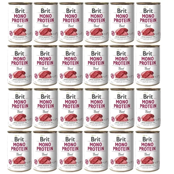 Brit Mono Protein Beef karma mokra dla psa 24x400g