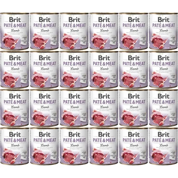 Karma BRIT PATÉ & MEAT z jagnięciną 24x800g