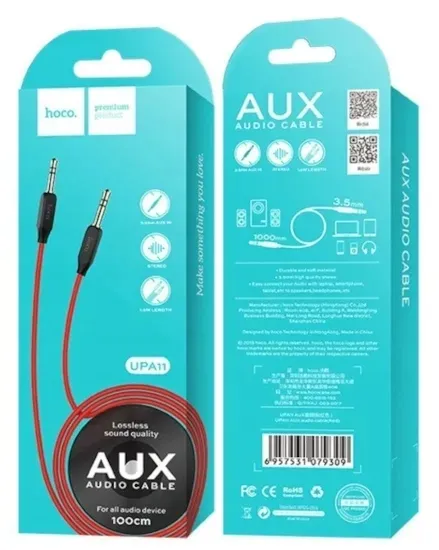 hoco-kabel-aux-jack-1m-upa-11-czarny-stan-nowy