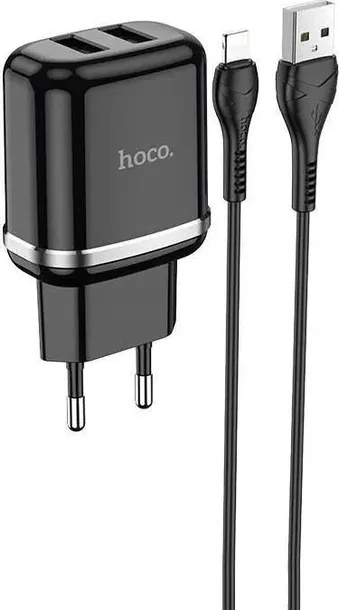 ladowarka-sieciowa-2xusb-kabel-lightning-czarny-kolor-bialy