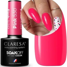 claresa-lakier-hybrydowy-do-paznokci-pink-530-intensywny-neonowy-roz