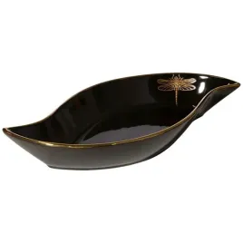 patera-dekoracyjna-lori-czarny-zloty-36x18x5