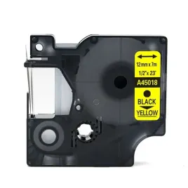 tasma-do-dymo-d1-45018-12mm-7m-zolta-czarny-s0720580-laminowana