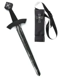 zestaw-miecz-drewniany-60cm-z-pochwa-czarna-krzyzacki-przebranie-kostium