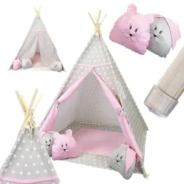 szaro-rozowy-namiot-tipi-premium-krolik-poduszki