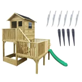 domek-dla-dzieci-hubert-z-piaskownica-ze-slizgiem-ciemnozielonym-i-kotwami