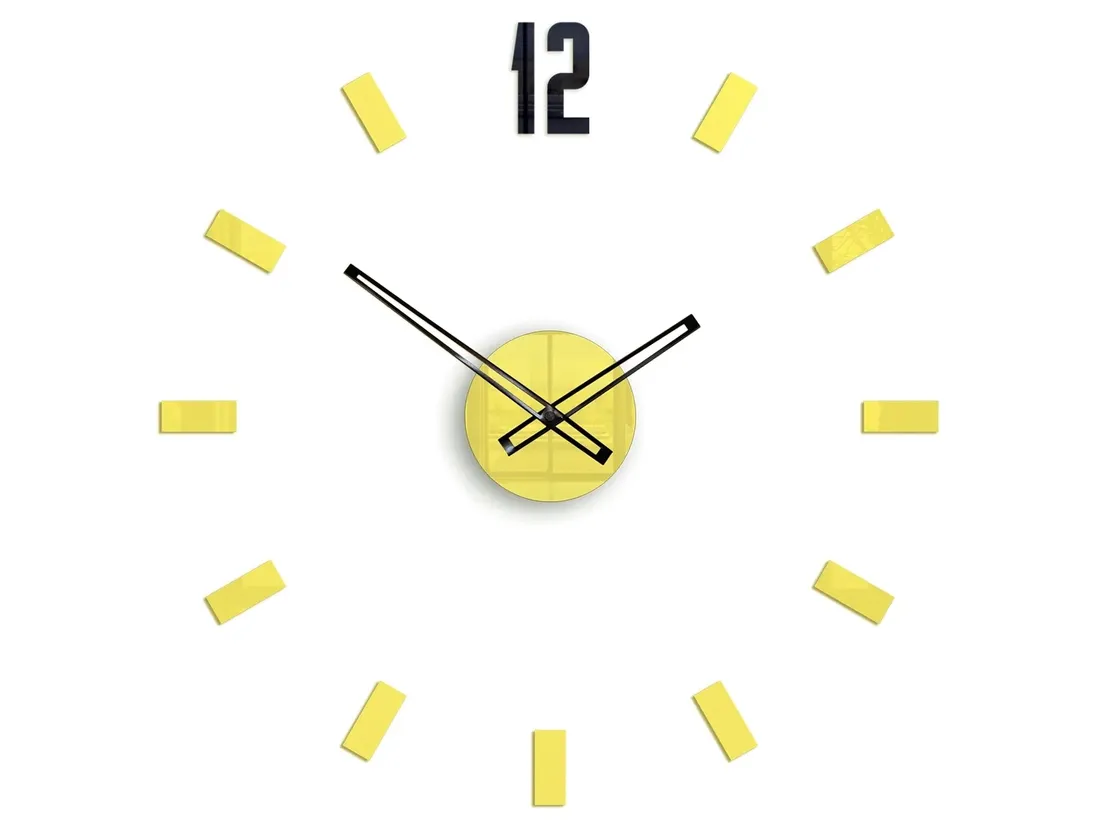 zegar-scienny-modernclock-punkt-zolty-3d-diy-50cm-stan-nowy