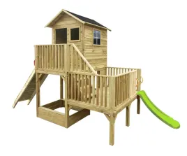 domek-dla-dzieci-hubert-ze-scianka-wspinaczkowa-i-zjezdzalnia-jasnozielona