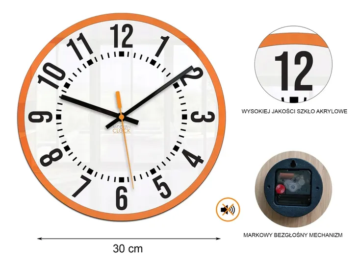 zegar-scienny-oskar-cichy-czytelny-orange-loft-stan-nowy