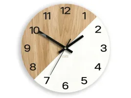 zegar-scienny-drewniany-oksford-wood-bialy-33-cm