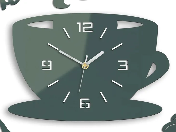 zegar-scienny-modernclock-filizanka-3d-szara-linia-coffe-3d